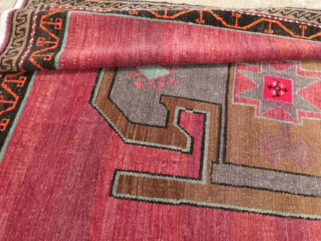 Vintage Mid-Century Anatolian Wide Gallery Runner, No.30389 - Staging
