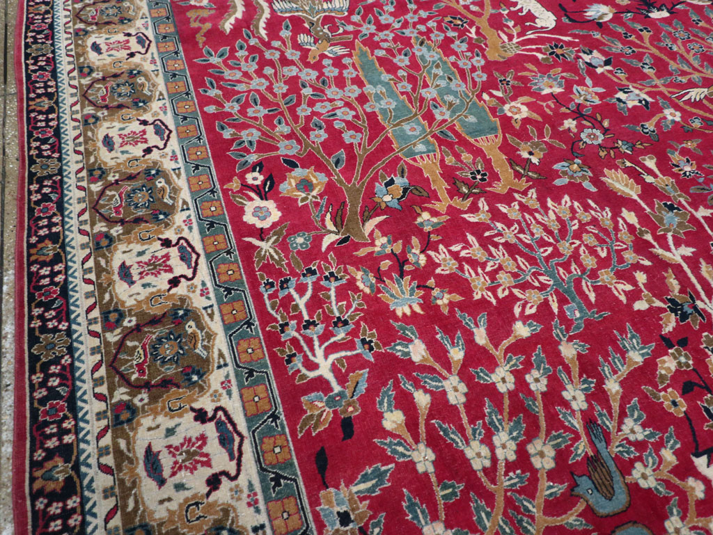 Vintage Indian Lahore Room Size Carpet, No.30396 - Staging