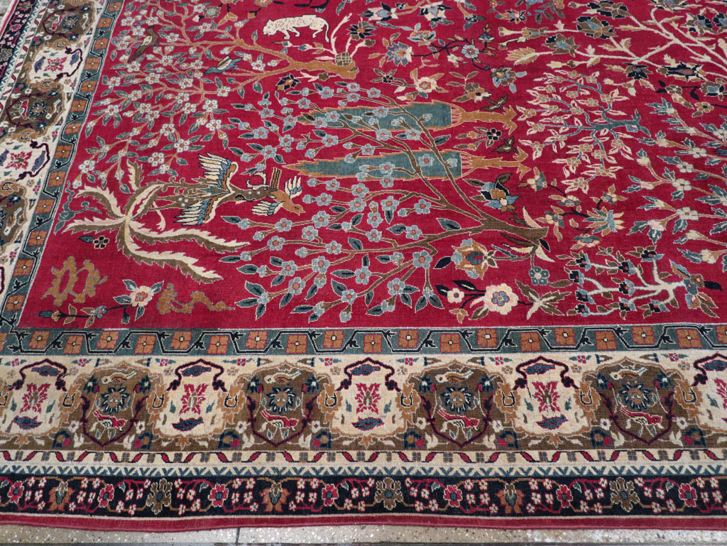 Vintage Indian Lahore Room Size Carpet, No.30396 - Staging