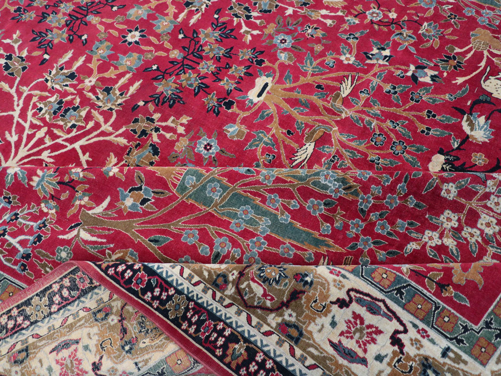 Vintage Indian Lahore Room Size Carpet, No.30396 - Staging