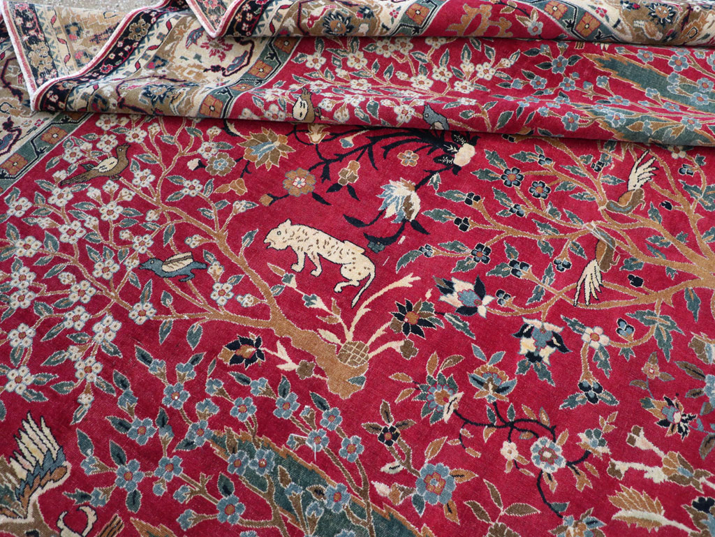 Vintage Indian Lahore Room Size Carpet, No.30396 - Staging