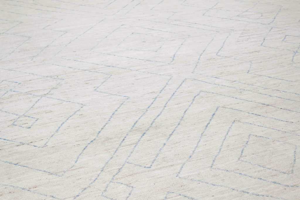 Contemporary Moroccan Room Size Carpet, No.30398 - Staging