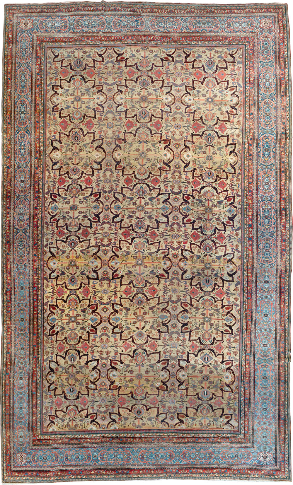 Antique Sarouk Fereghan Carpet, No.30399 - Staging