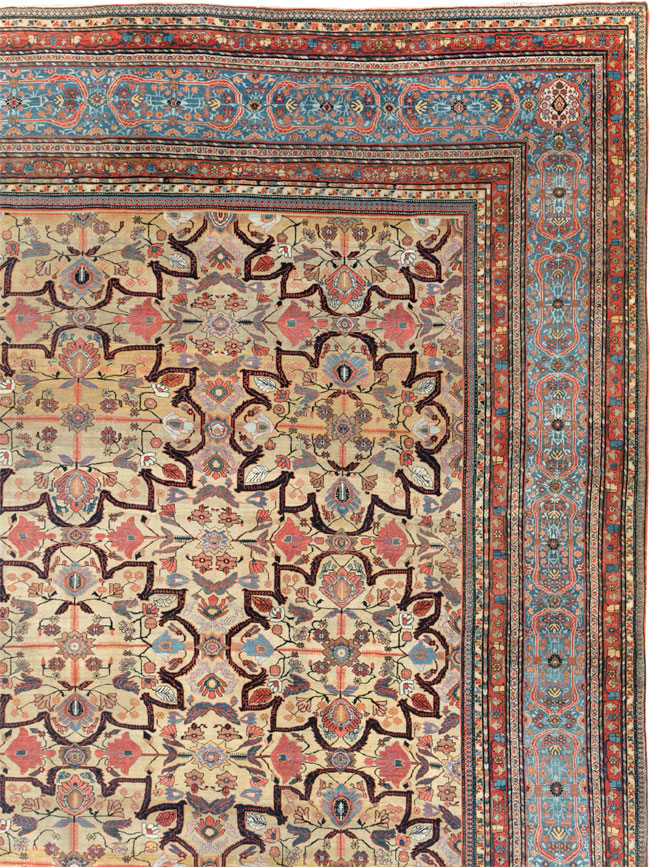 Antique Sarouk Fereghan Carpet, No.30399 - Staging