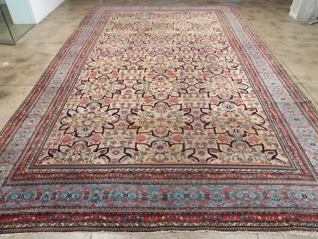 Antique Sarouk Fereghan Carpet, No.30399 - Staging