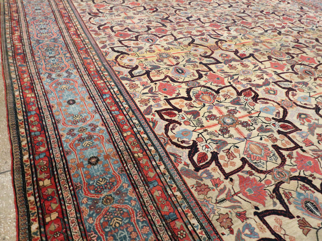 Antique Sarouk Fereghan Carpet, No.30399 - Staging