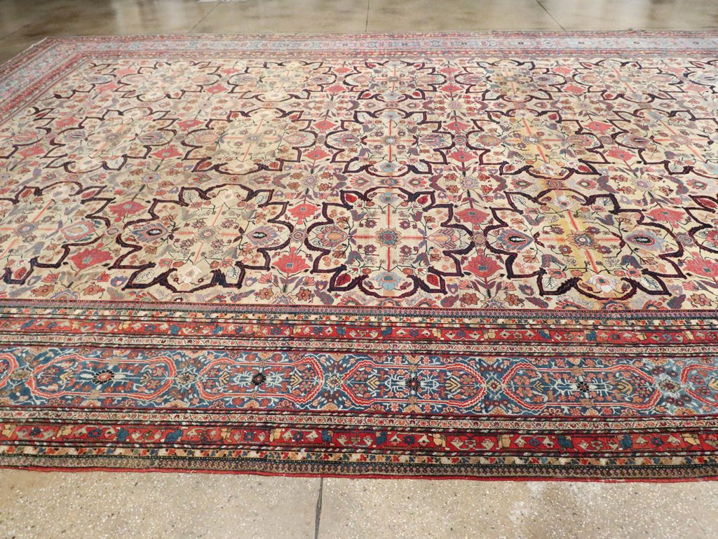 Antique Sarouk Fereghan Carpet, No.30399 - Staging