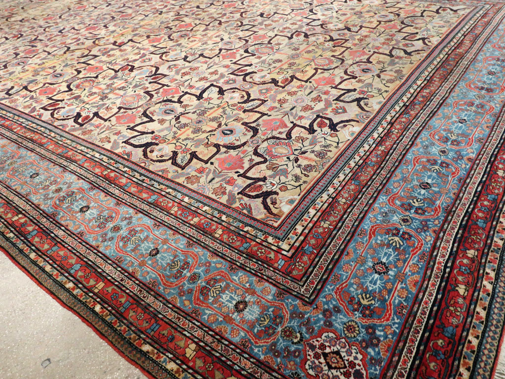 Antique Sarouk Fereghan Carpet, No.30399 - Staging