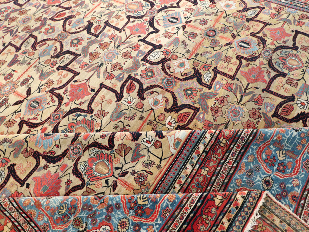Antique Sarouk Fereghan Carpet, No.30399 - Staging