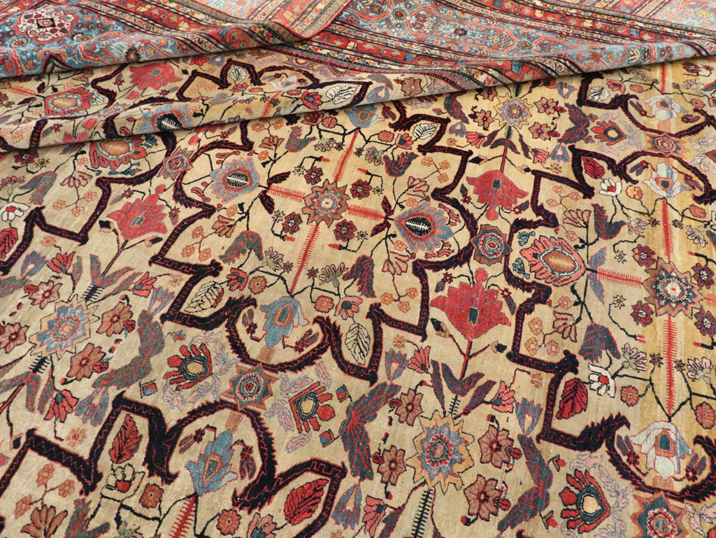Antique Sarouk Fereghan Carpet, No.30399 - Staging