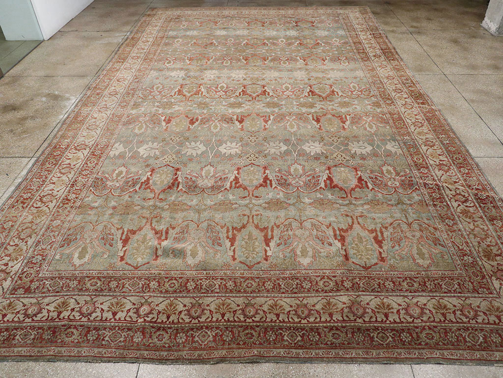 Antique Persian Bidjar Oversize Carpet, No.30402 - Staging