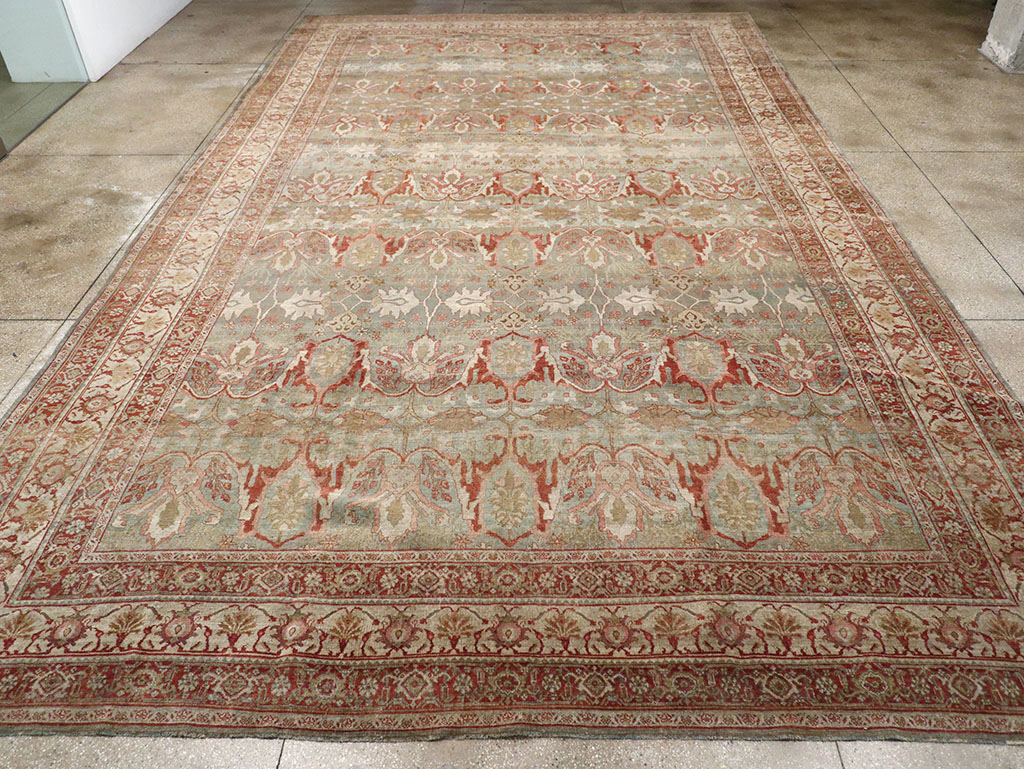 Antique Persian Bidjar Oversize Carpet, No.30402 - Staging