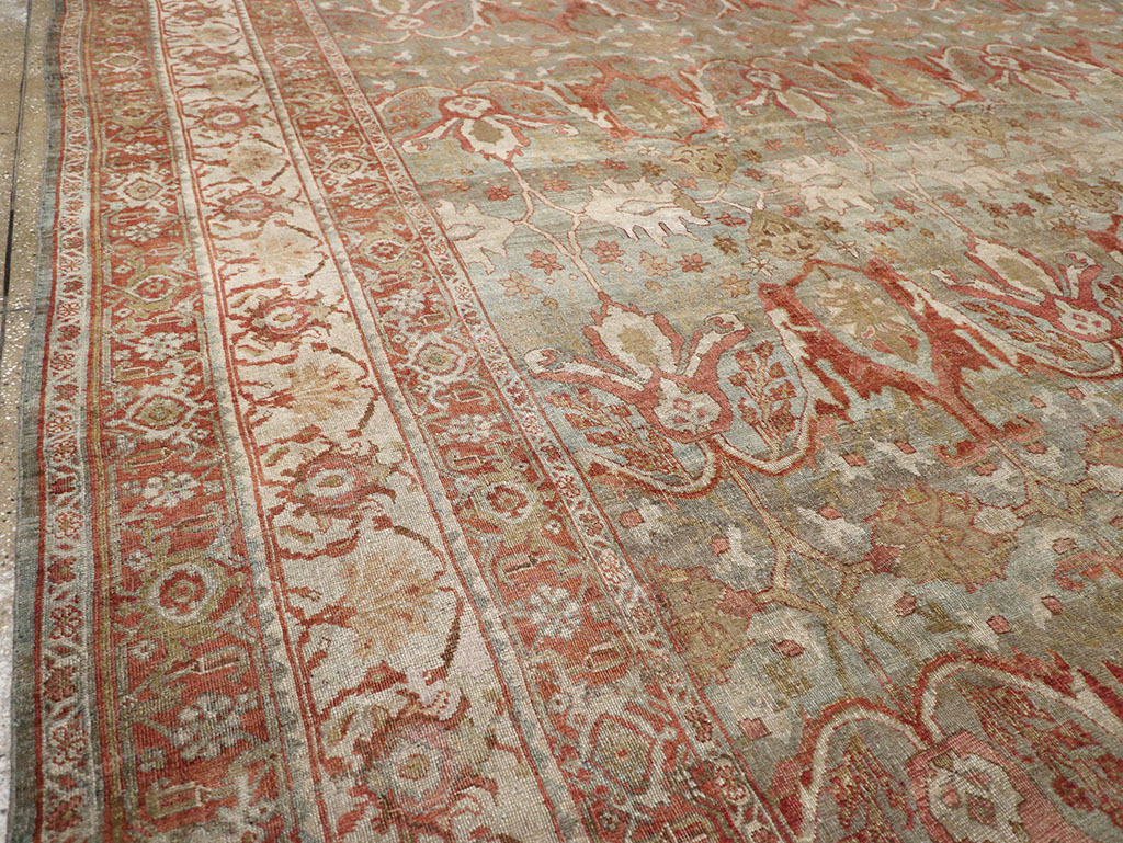 Antique Persian Bidjar Oversize Carpet, No.30402 - Staging