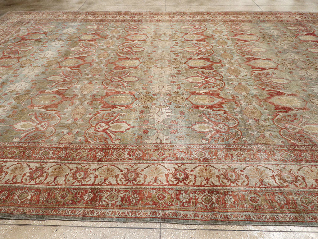 Antique Persian Bidjar Oversize Carpet, No.30402 - Staging