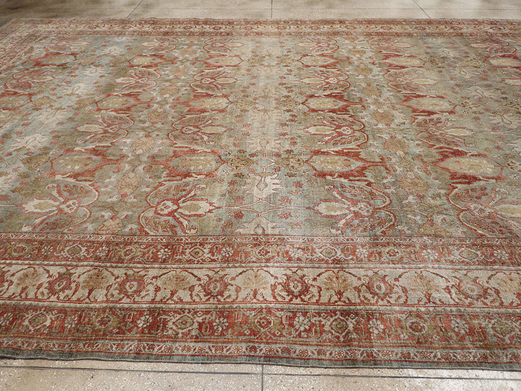 Antique Persian Bidjar Oversize Carpet, No.30402 - Staging