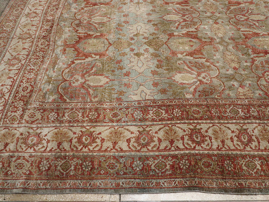 Antique Persian Bidjar Oversize Carpet, No.30402 - Staging