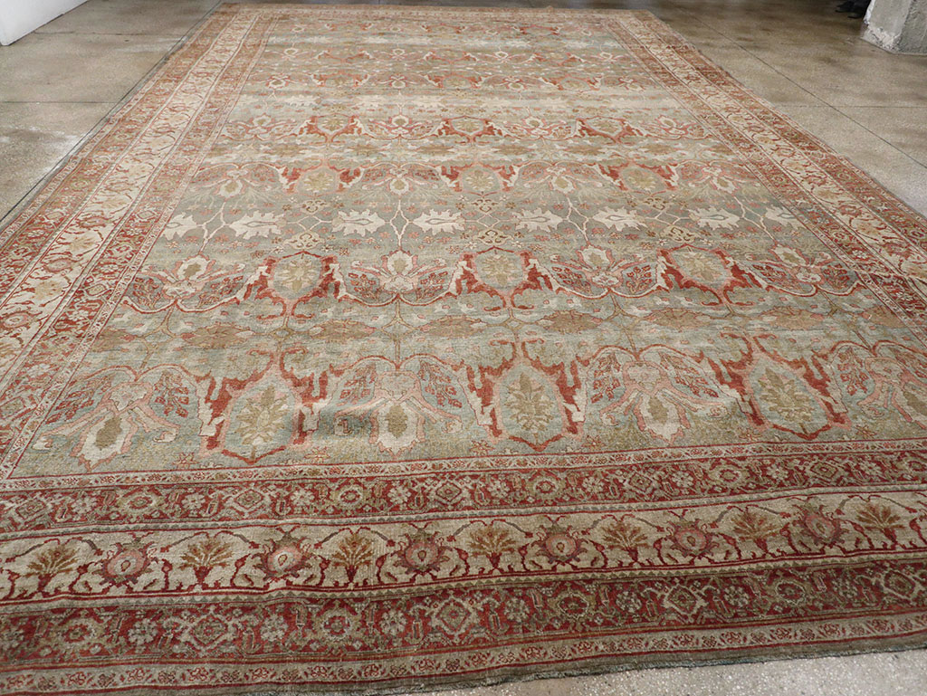 Antique Persian Bidjar Oversize Carpet, No.30402 - Staging