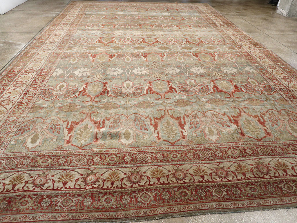 Antique Persian Bidjar Oversize Carpet, No.30402 - Staging