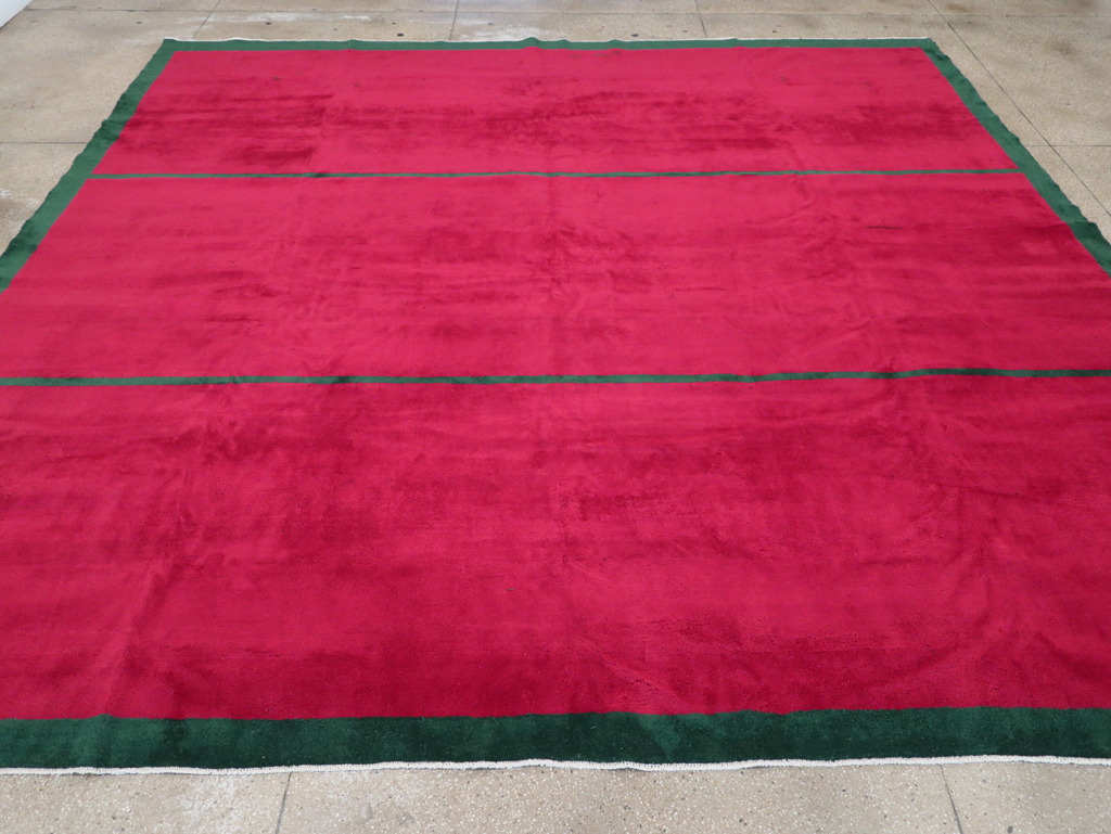 Vintage Anatolian Minimalistic Carpet, No.30403 - Staging