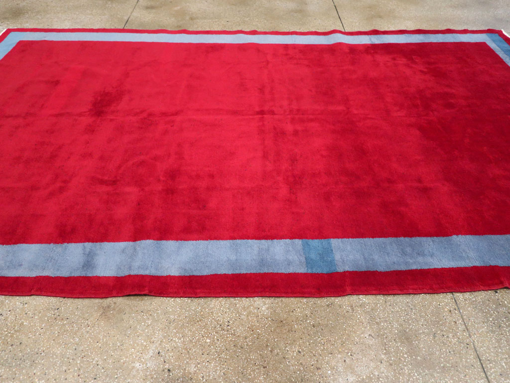 Vintage Anatolian Art Deco Style Carpet, No.30404 - Staging