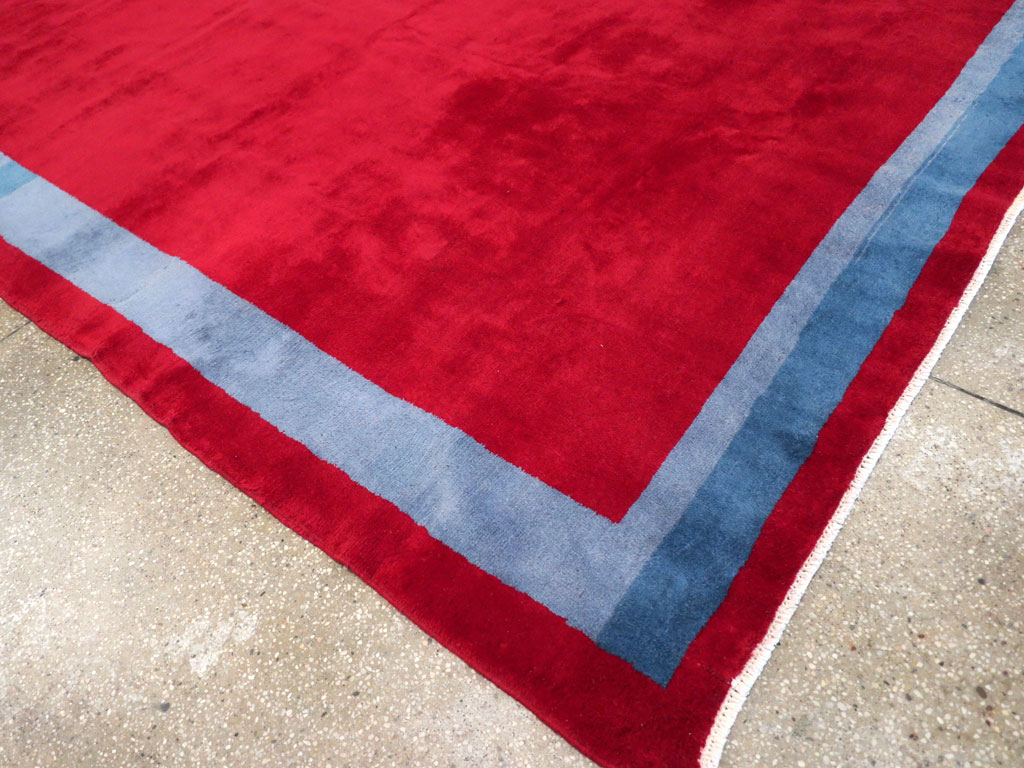 Vintage Anatolian Art Deco Style Carpet, No.30404 - Staging