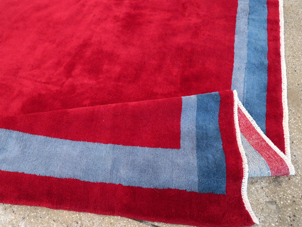 Vintage Anatolian Art Deco Style Carpet, No.30404 - Staging