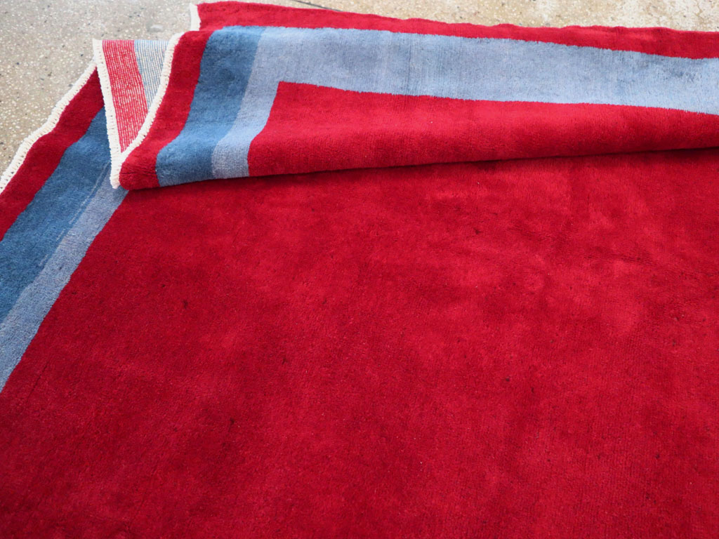 Vintage Anatolian Art Deco Style Carpet, No.30404 - Staging