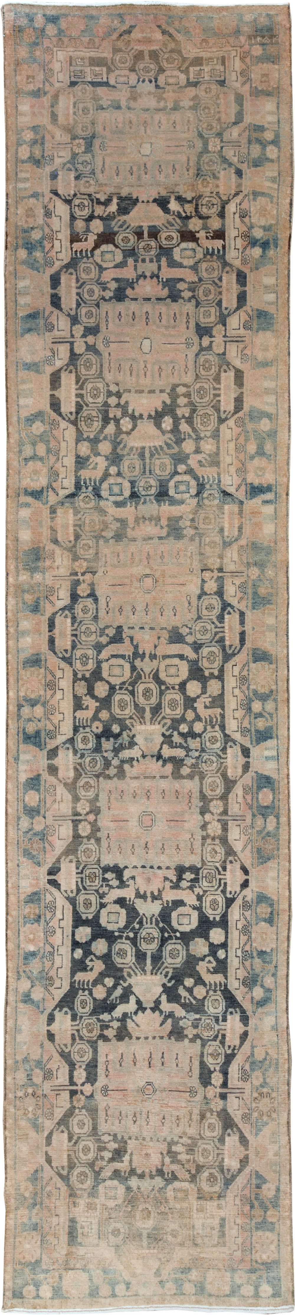 Vintage Persian Malayer Long Runner, No.30415 - Staging