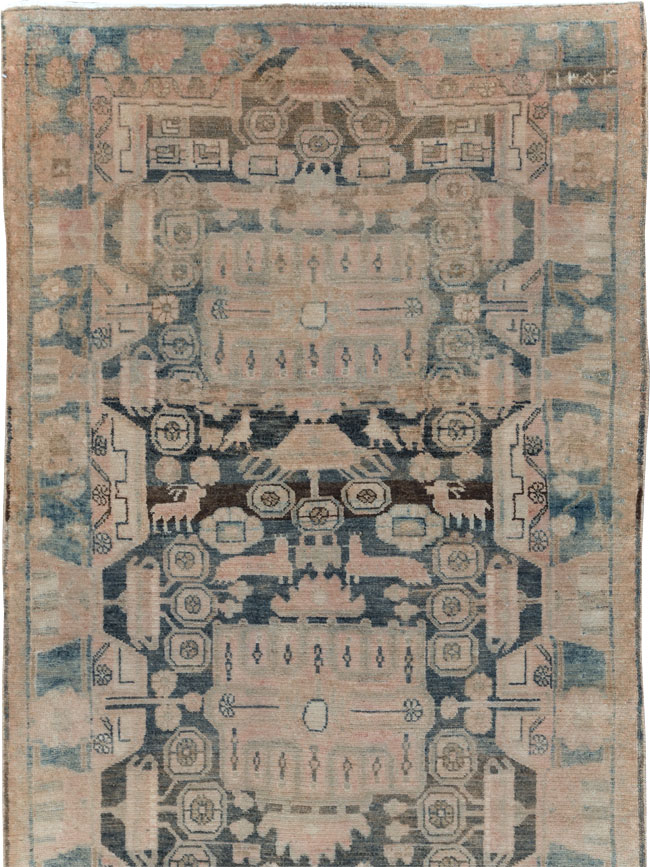 Vintage Persian Malayer Long Runner, No.30415 - Staging