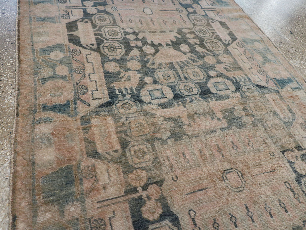 Vintage Persian Malayer Long Runner, No.30415 - Staging
