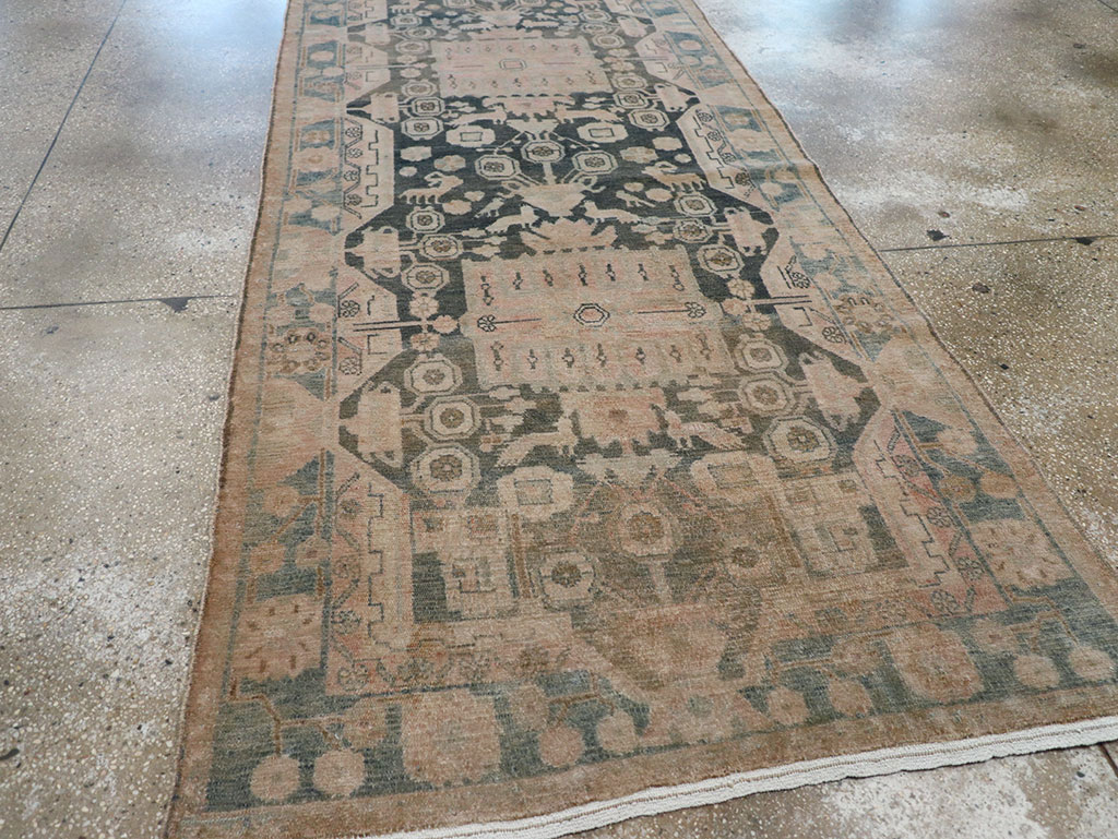 Vintage Persian Malayer Long Runner, No.30415 - Staging