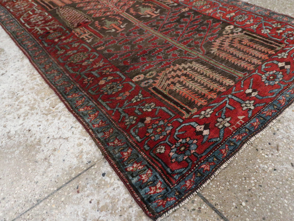 Antique Persian Kurd Throw Rug, No.30416 - Staging
