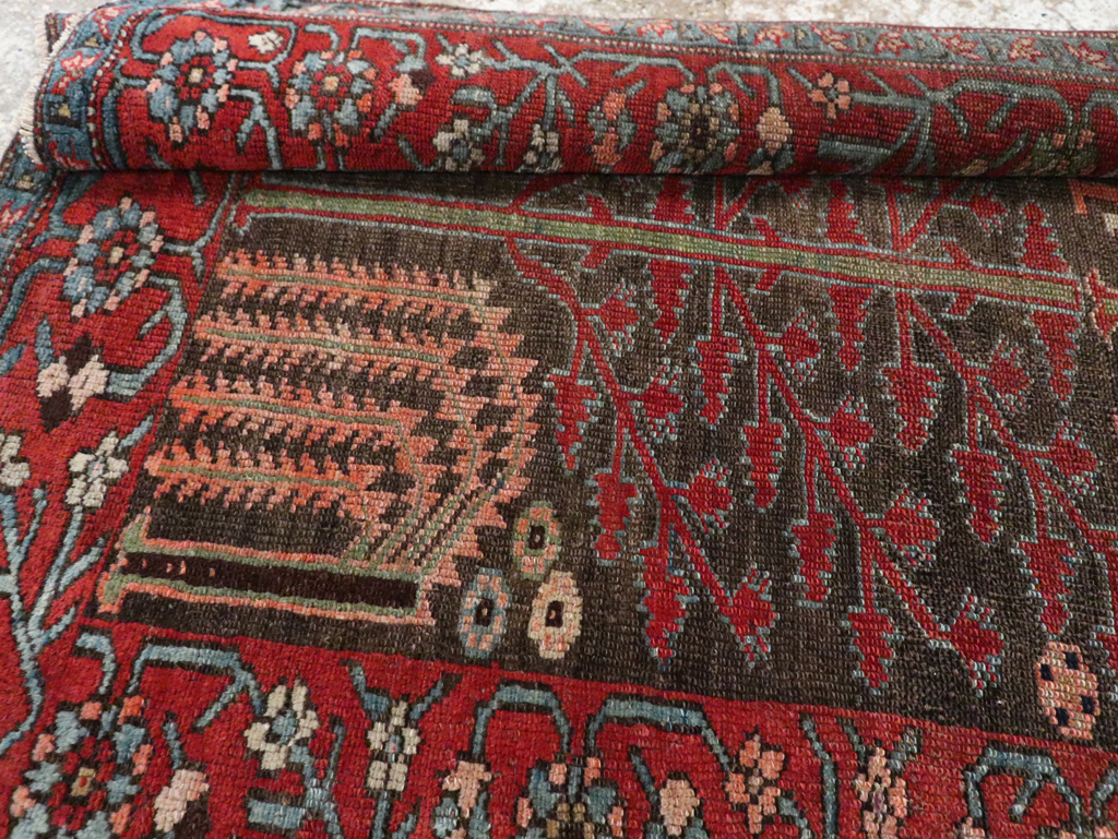 Antique Persian Kurd Throw Rug, No.30416 - Staging
