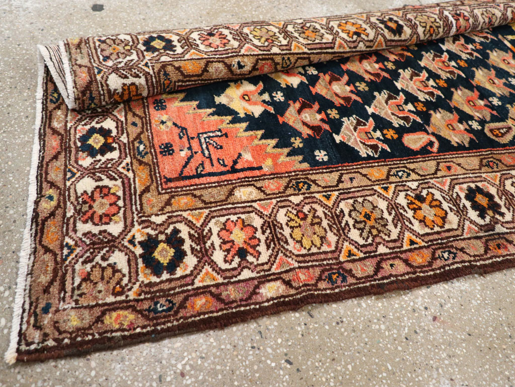 Antique Persian Hamadan Pictorial Runner, No.30426 - Staging