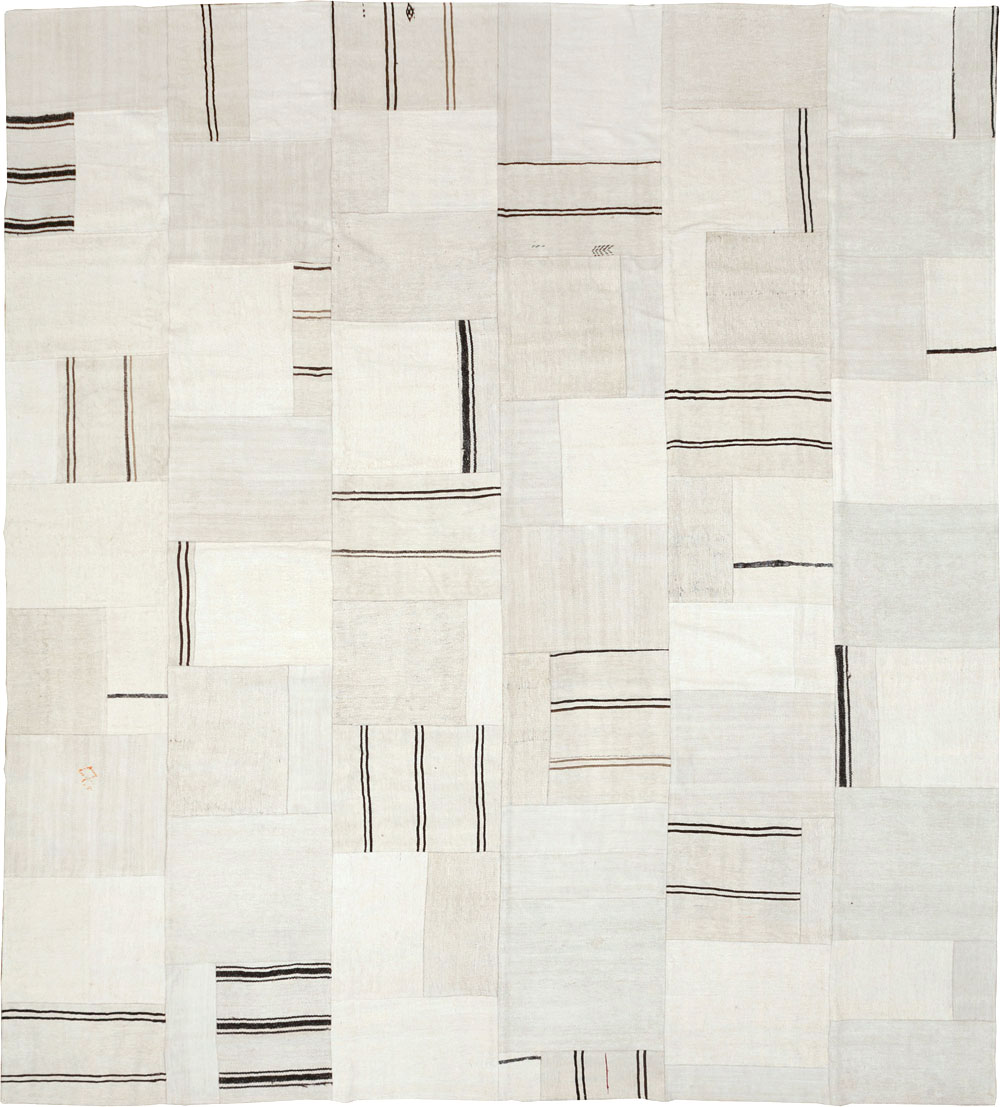 Contemporary Handmade Turkish Flatweave Kilim, No.30436 - Staging
