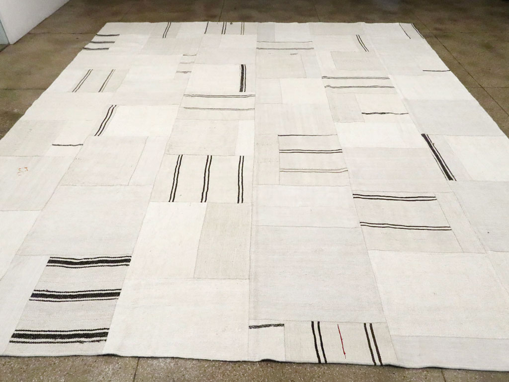 Contemporary Handmade Turkish Flatweave Kilim, No.30436 - Staging