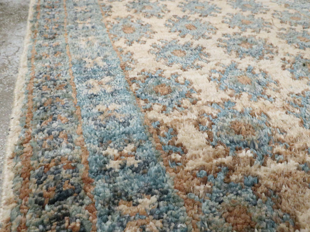 Vintage Turkish Oushak Accent Rug, No.30440 - Staging