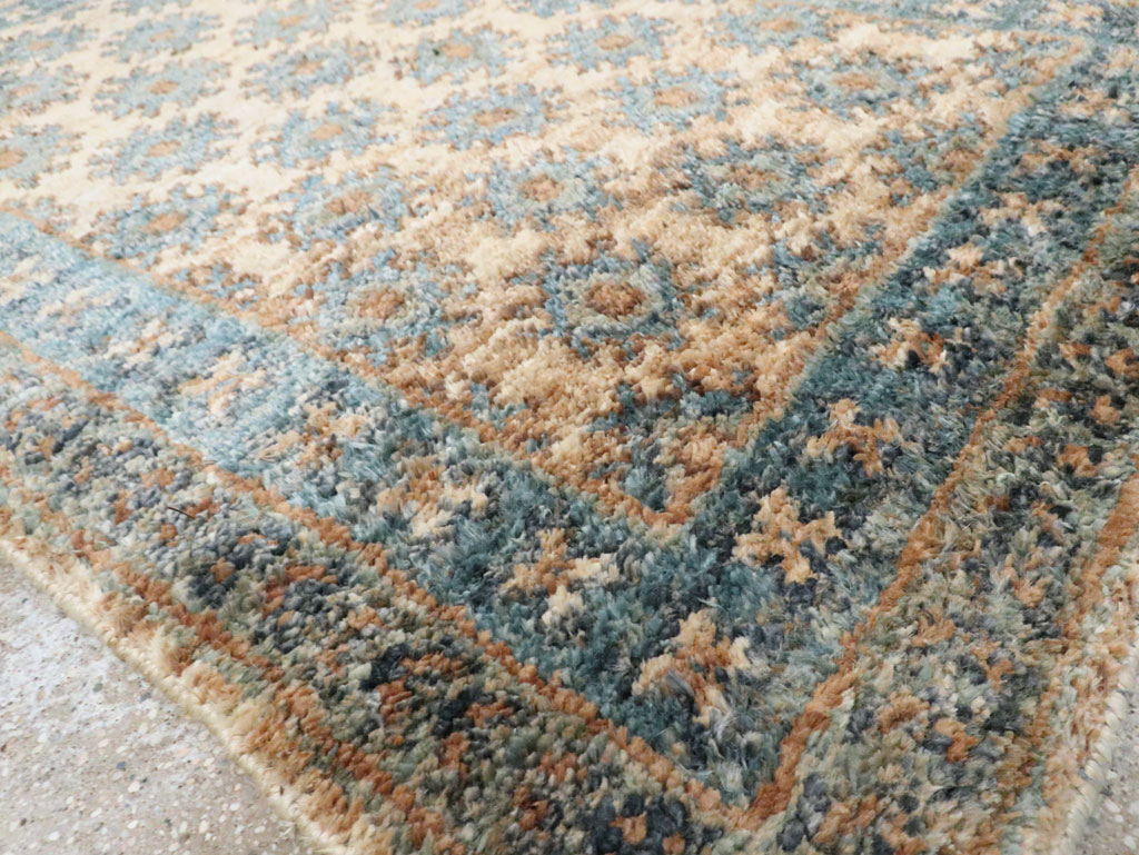 Vintage Turkish Oushak Accent Rug, No.30440 - Staging