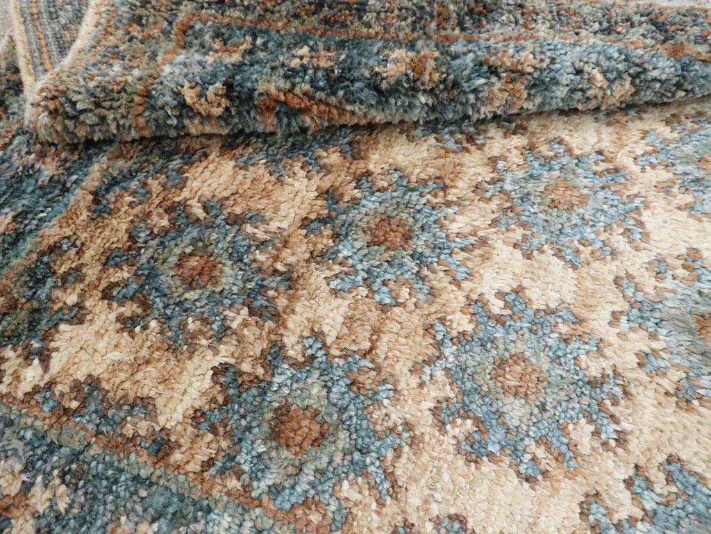 Vintage Turkish Oushak Accent Rug, No.30440 - Staging