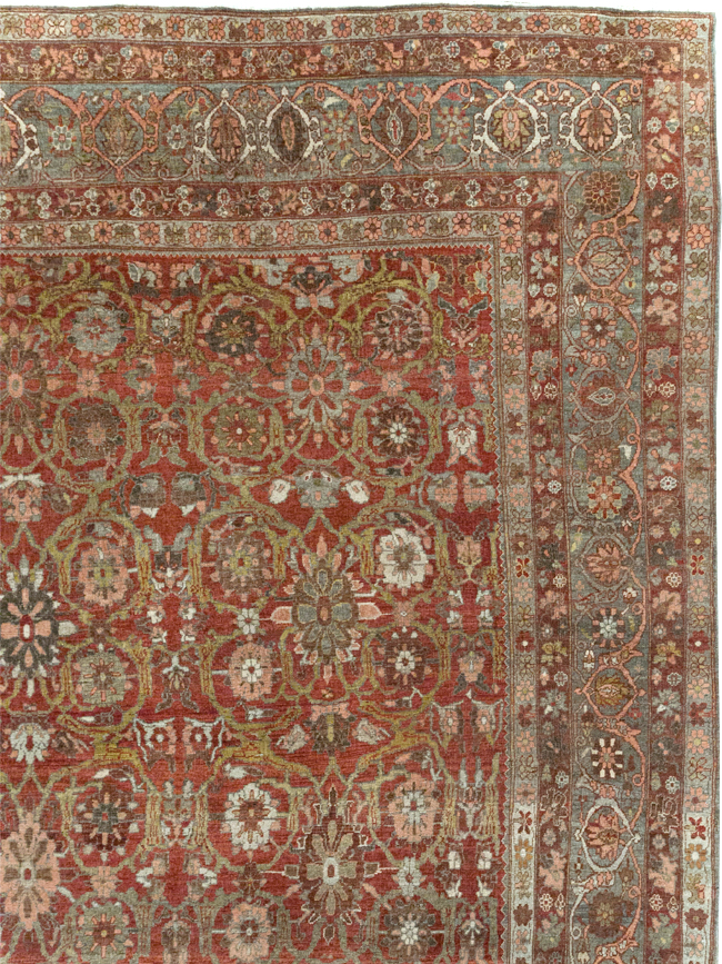 Antique Persian Bidjar Oversize Carpet, No.30441 - Staging