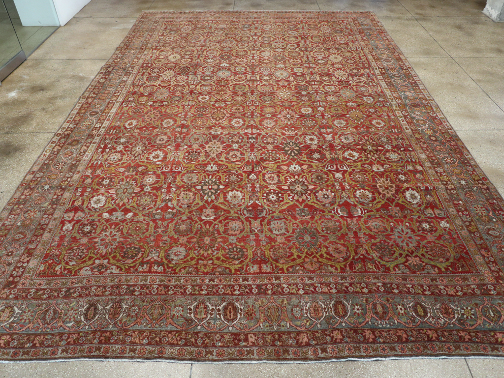 Antique Persian Bidjar Oversize Carpet, No.30441 - Staging