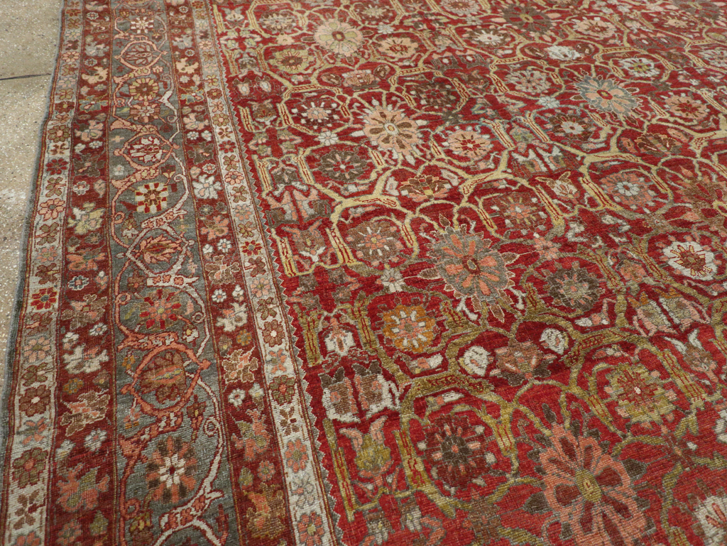 Antique Persian Bidjar Oversize Carpet, No.30441 - Staging