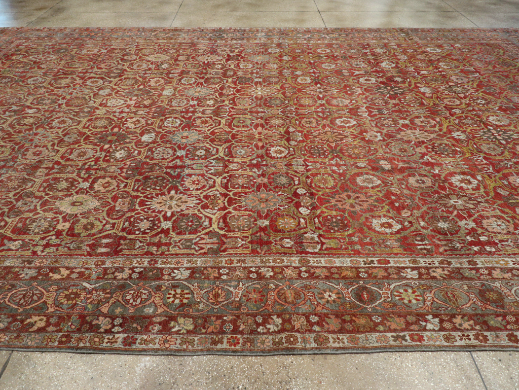 Antique Persian Bidjar Oversize Carpet, No.30441 - Staging