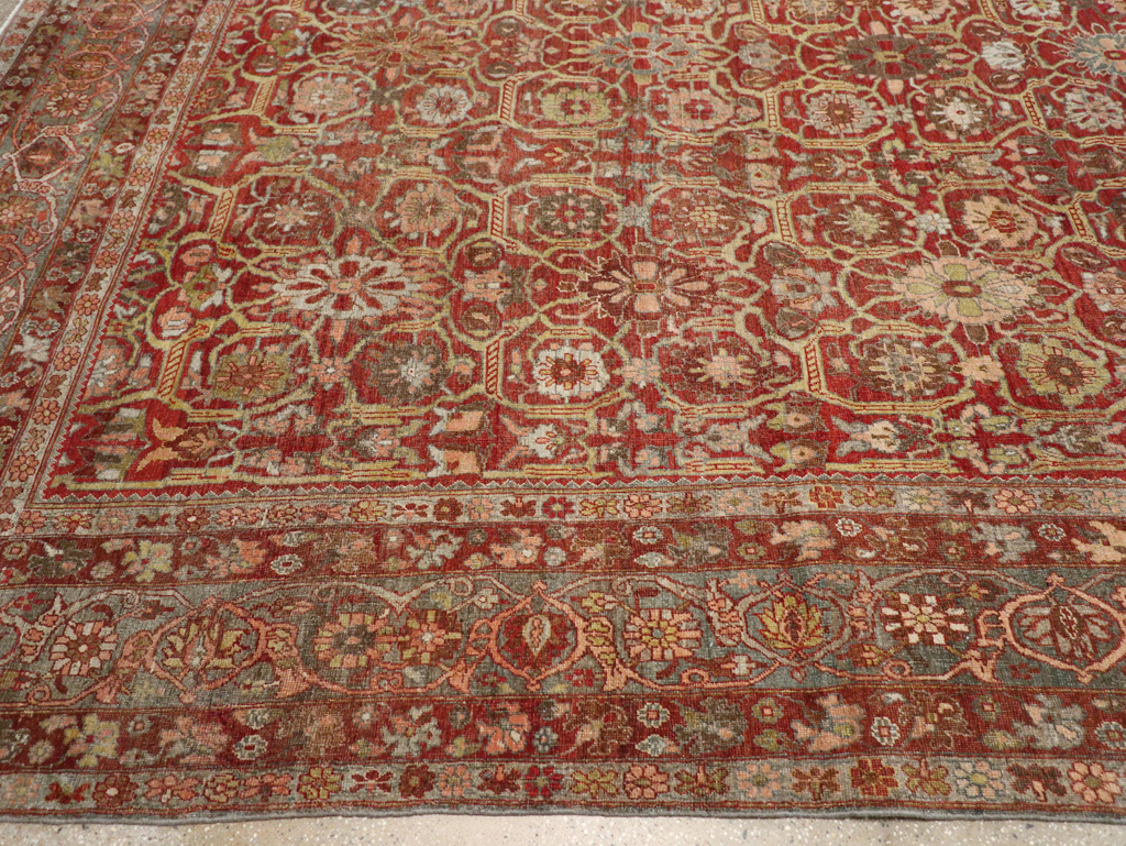 Antique Persian Bidjar Oversize Carpet, No.30441 - Staging
