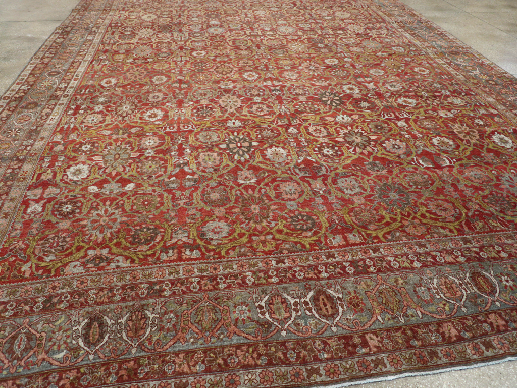 Antique Persian Bidjar Oversize Carpet, No.30441 - Staging