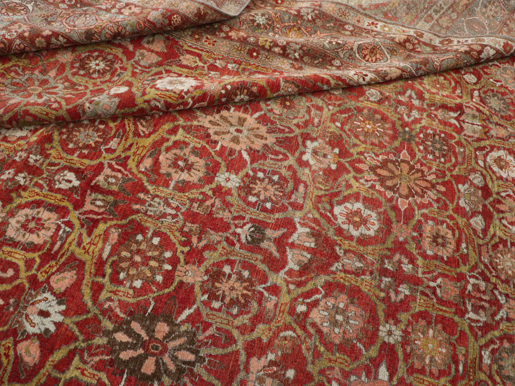 Antique Persian Bidjar Oversize Carpet, No.30441 - Staging