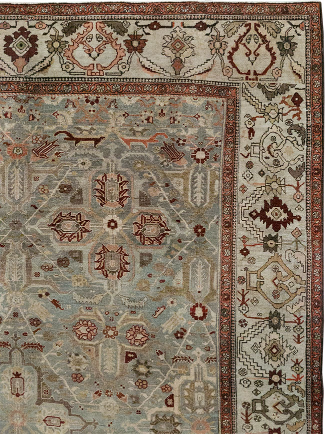 Antique Persian Bidjar Wide Gallery Runner, No.30443 - Staging