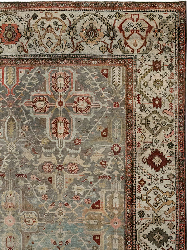 Antique Persian Bidjar Wide Gallery Runner, No.30443 - Staging
