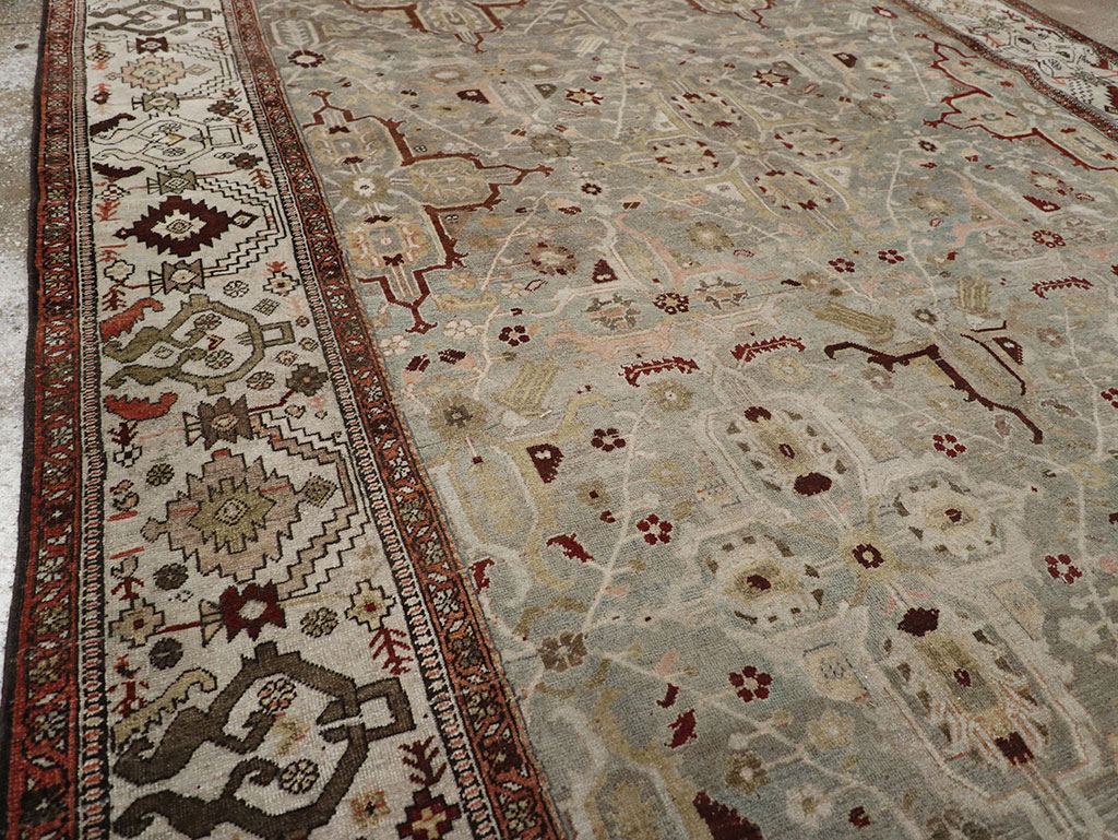 Antique Persian Bidjar Wide Gallery Runner, No.30443 - Staging