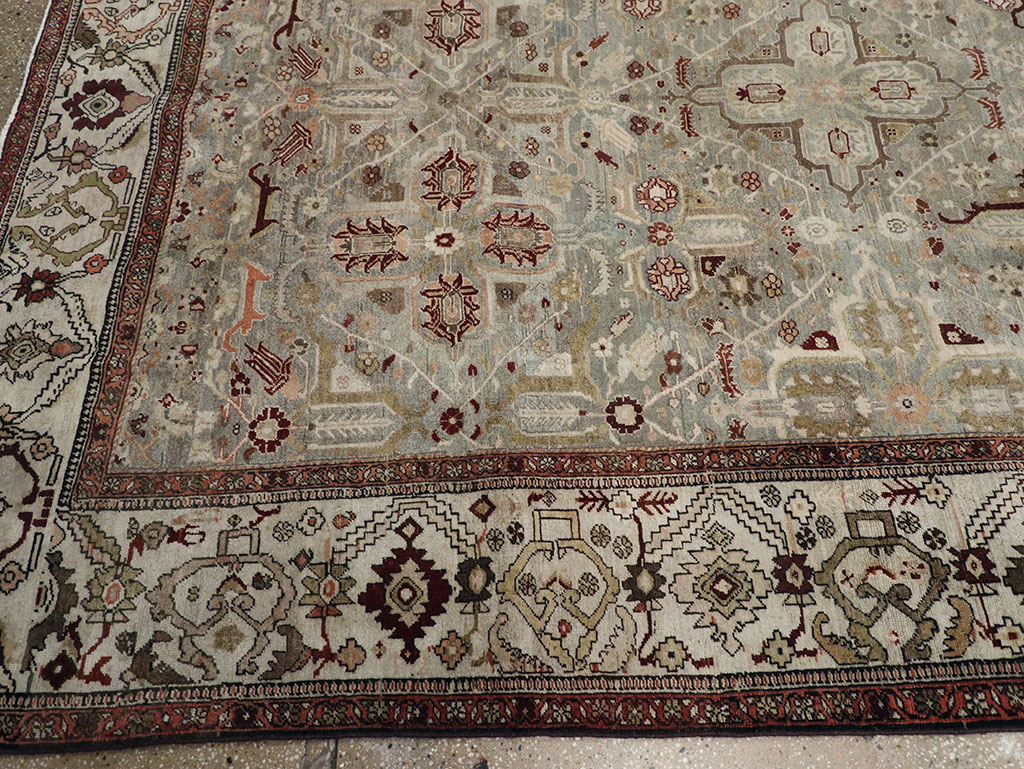 Antique Persian Bidjar Wide Gallery Runner, No.30443 - Staging